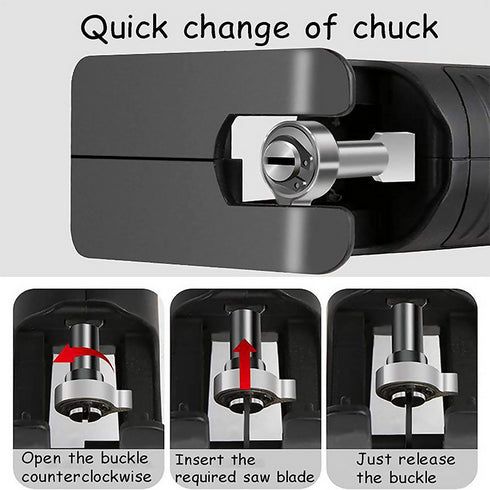 Electric Drill to Electric Reciprocating, Saw Adapter Screwdriver Conversion Head for Wood Metal Cutting.